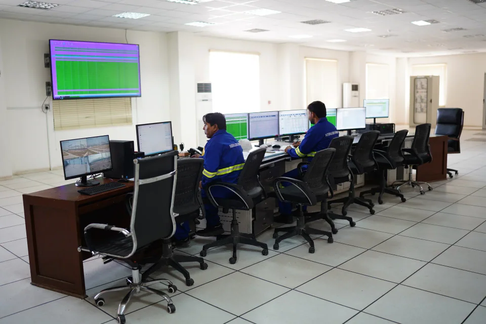 National Grid operators monitoring the transmission network from a control room